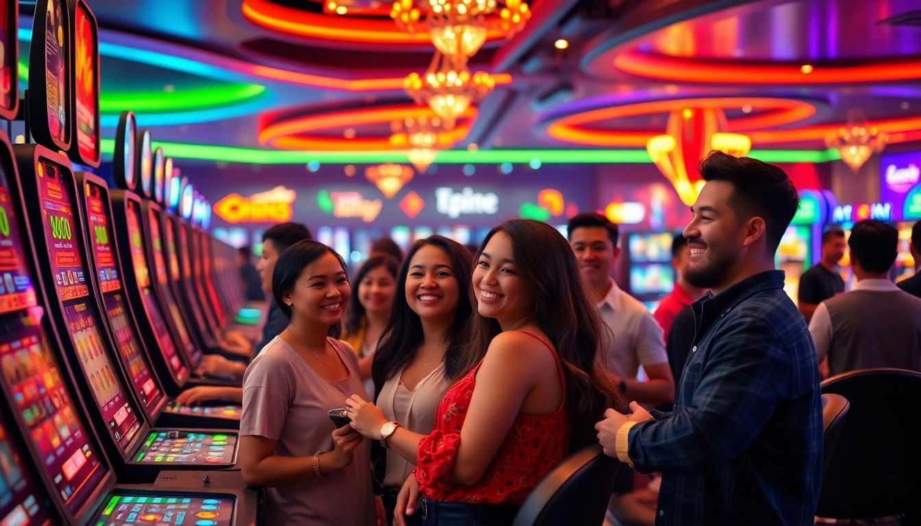 Exciting casino scene showcasing diversity and fun at fly88.deal.