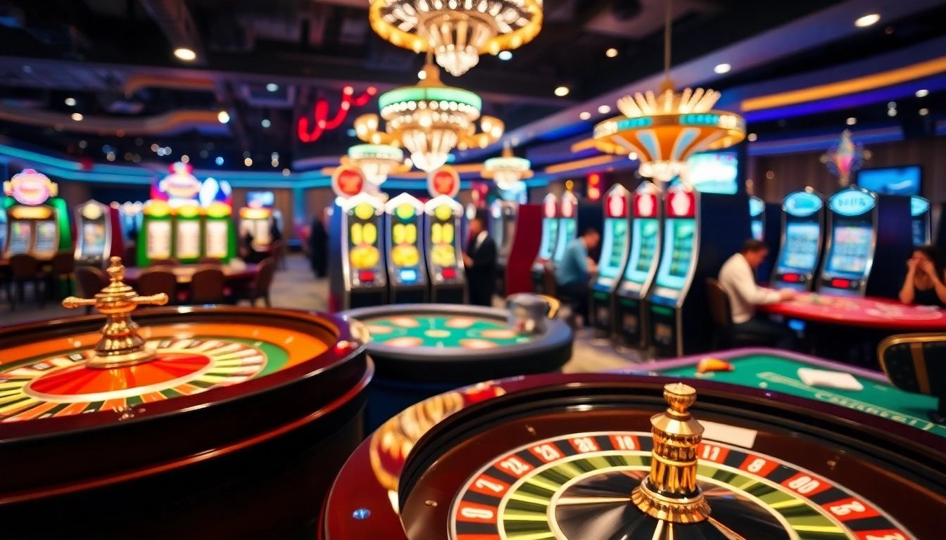 Joueurs profitant des jeux de casino en ligne francais dans un environnement dynamique.