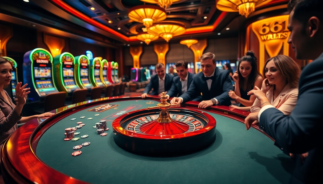 Excited players engaged at a premium casino table representing 68VIP gambling experiences.