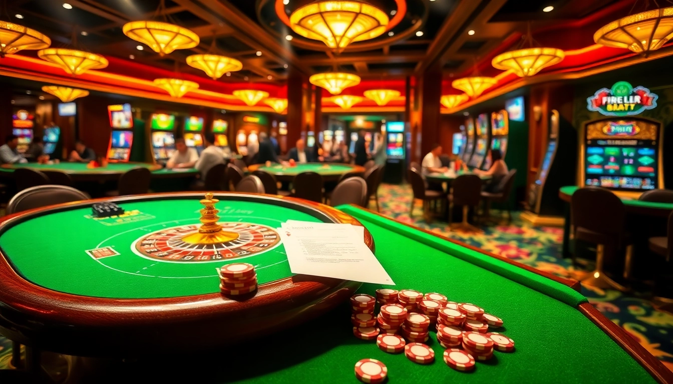 F88BET players enjoying thrilling gaming experiences at a luxurious casino.