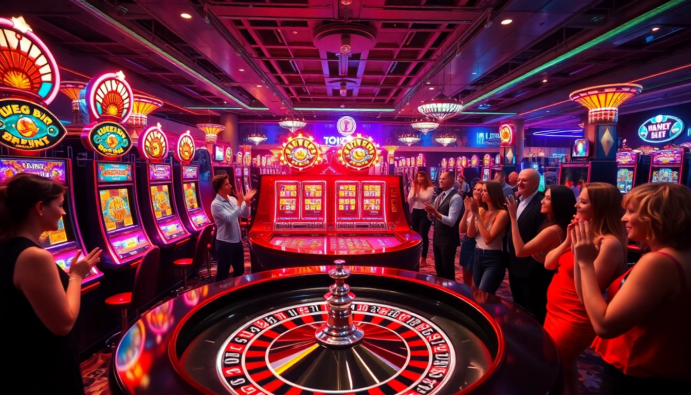 Vibrant atmosphere of casino en ligne argent réel with thrilling games and engaged players.