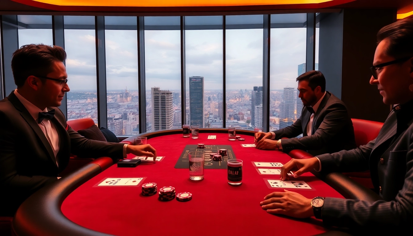 Jouer à des jeux de table dans un casino belgique avec des lumières vives et une ambiance animée.